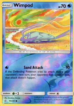 Pokemon TCG - Wimpod - 50/236 - Reverse Holo - S&M: Unified Minds [Near Mint] - Image 1