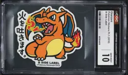2018 Pokemon Japanese Stickers Part 1 B-Side Label Charizard CGC 10 GEM MINT - Image 1