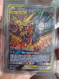 Pokemon Tag Team Moltres Zapdos Articuno GX SM210 Black Star Promo - Image 1