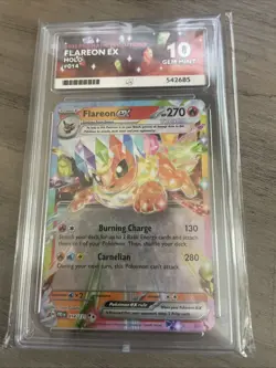 Pokemon TCG Flareon EX 014/131 Double Rare Prismatic Evolutions Graded Ace 10 - Image 1