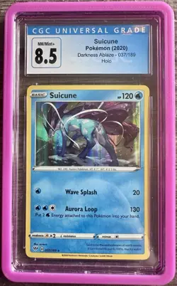 Suicune Holo Pokemon Sword & Shield Darkness Ablaze CGC 8.5 - Image 1