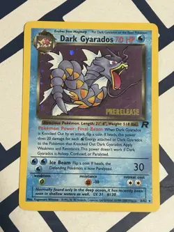 Dark Gyarados Prerelease 08/82 Wotc Promo Holo Team Rocket Pokemon Tcg 08 - Image 1