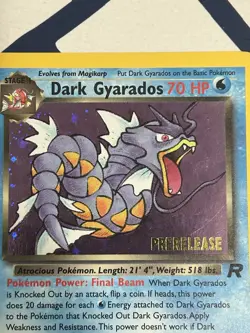 Dark Gyarados Prerelease 08/82 Wotc Promo Holo Team Rocket Pokemon Tcg 08 - Image 4
