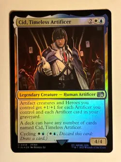 Cid, Timeless Artificer - (FOIL)(0418) - FINAL FANTASY - NM MTG - Image 1