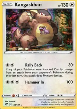 Pokemon - Kangaskhan - 133/189 - Holo Rare - Darkness Ablaze - NM/M - NEW - Image 1