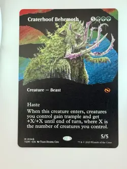 Craterhoof Behemoth 346 Borderless - Tarkir Dragonstorm MTG Gem Mint 💎 - Image 3