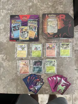 Pokemon Lot-Destined Rivals- 7 Boosters, Sealed Tin, + 150 Singles & More! - Image 1