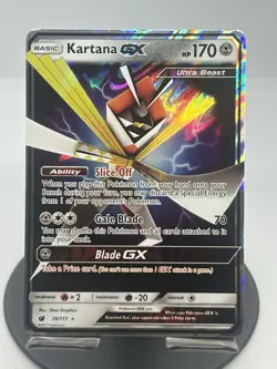 Pokemon TCG Kartana GX 70/111 SM Crimson Invasion Ultra Rare NM - Image 1