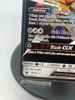 Pokemon TCG Kartana GX 70/111 SM Crimson Invasion Ultra Rare NM - Image 5