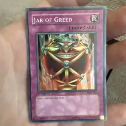 YU-GI-OH Jar of Greed - Trap - LON-047 - Near Mint NM - Super Rare - 1st Edition - Image 4