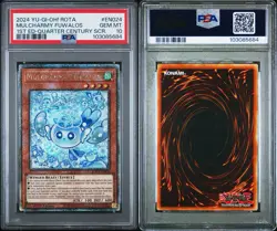 Yu-Gi-Oh! Mulcharmy Fuwalos ROTA-EN024 PSA 10 Quarter Century Secret Rare GEM MT - Image 3