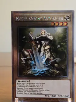 Noble Knight Artorigus NKRT-EN003 Limited Edition Platinum Rare LP - Image 1