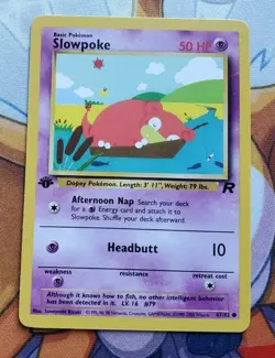 POKEMON CARD TEAM ROCKET FIRST 1st EDITION SLOWPOKE 67/82 - UNPLAYED CONDITION - Image 1