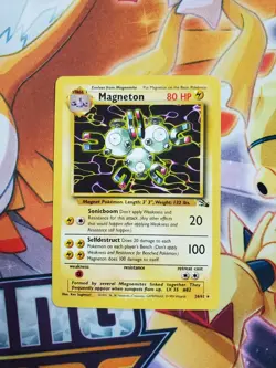 Magneton 26/62 LP Rare Unlimited Edition Pokemon Card Fossil Set 1999 WOTC - Image 1