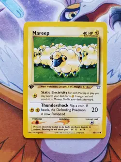 Mareep 65/111 1st Edition Common Neo Genesis Pokemon Card 2000 WOTC First - Image 1