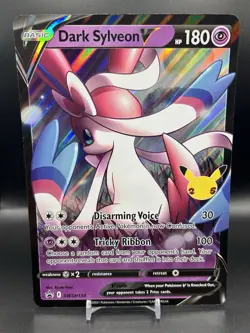 Celebrations Dark Sylveon V SWSH134 Black Star Promo Jumbo Card - Image 1