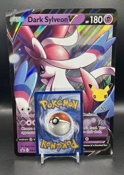 Celebrations Dark Sylveon V SWSH134 Black Star Promo Jumbo Card - Image 2