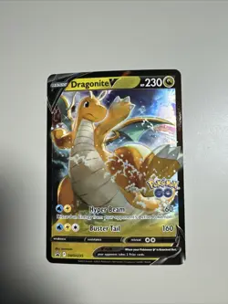Dragonite V SWSH235 Pokemon GO Ultra Rare Black Star Promo Pokemon Card - Image 1