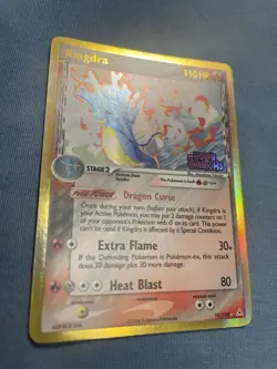 Pokemon TCG Kingidra Card Ex Holon Phantoms Stamped Holo 2006 LP - Image 2