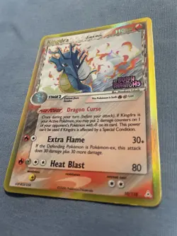 Pokemon TCG Kingidra Card Ex Holon Phantoms Stamped Holo 2006 LP - Image 3