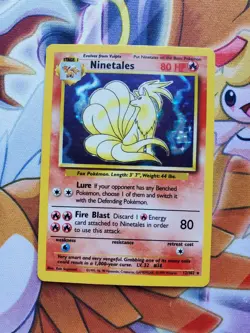 Ninetales 12/102 Holo Foil Rare Base Set Pokemon Card LP Lightly Played - Image 1