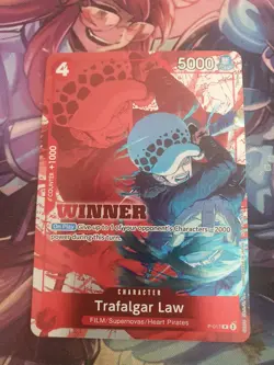 Trafalgar Law 'WINNER' Card P-017 P ONE-PIECE! - Image 1