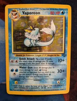 Vaporeon 12/64 • Holo • Rare • Jungle • Near Mint Pokemon Card - Image 1