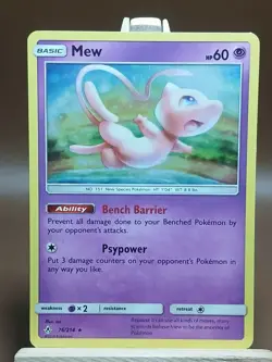 Pokemon Mew HP Unbroken Bonds Holo Rare Card 76/214 - Image 1