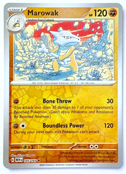 Marowak Reverse Holo 105/165 Scarlet & Violet 151 - Pokemon TCG Card - NM - Image 1