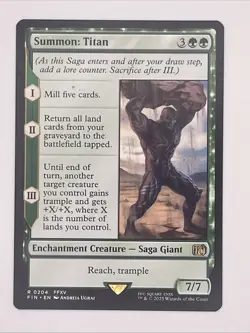 Summon Titan #204 Green Rare Final Fantasy MTG Magic Card NM/M Condition - Image 1