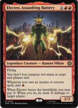 Electro, Assaulting Battery R Marvel's Spider-Man 76 NM Normal MTG - Image 1