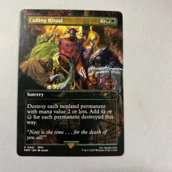 MTG - NM - BORDERLESS -Culling Ritual - PROMO - Final Fantasy Commander Party - Image 1
