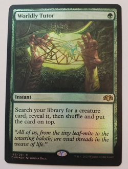 1x Wordly Tutor FOIL Dominaria Remastered MTG Magic the Gathering NM - Image 1