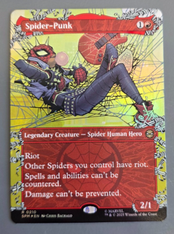 MTG Spider-Punk (0210) - Foil - Borderless, English Marvel's Spider-Man - Image 1