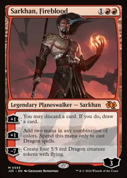 Mint/Near-Mint, English - 1 x MTG Sarkhan, Fireblood Magic: The Gathering Founda - Image 1