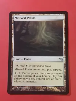 2008 Magic The Gathering Shadowmoor #275 Mistveil Plains, UC, White, cd1 - Image 1