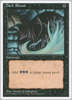 MtG Dark Ritual 13/378 Fourth Edition Regular Common Previously Played - Image 1