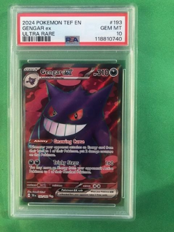 2024 POKEMON TEF EN GENGAR EX ULTRA RARE #183 - GEM MINT PSA 10 - Image 1