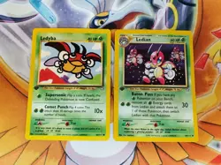 Pokemon 1st Ed. Neo Genesis Set COMMON Ledyba 63/111 Ledian 39/111 (NM) - Image 1
