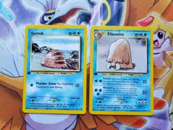 Pokemon TCG *1st EDITION* SWINUB & PILOSWINE SET Neo Genesis 79/111 & 44/111 - Image 1