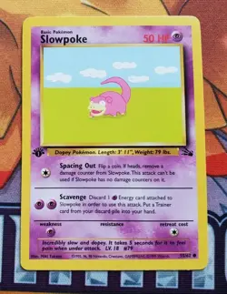 1x Slowpoke - 55/62 - Common - 1st Edition Lightly Played Pokemon - Fossil - - Image 1