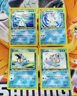 Pokemon 1st ed Croconaw 32/111 31/111 Totodile 80/111 81/111 Neognesis - Image 4