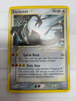 Gold Star Rayquaza 2005 EX Deoxys Holo 107/107 DAMAGED🔥 - Image 1