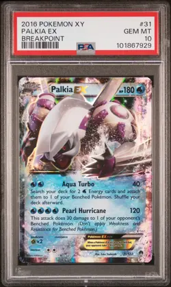 2016 POKEMON XY BREAKPOINT #31 PALKIA EX PSA 10 - Image 1