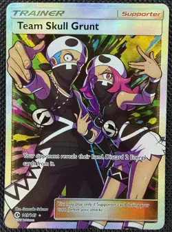 2017 Pokemon Sun & Moon Base Set Team Skull Grunt Ultra Rare 149/149 - Image 1