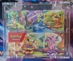 Pokemon Prismatic Evolutions Mini Tin Display Case Sealed, 8 Tins with acrylic - Image 1