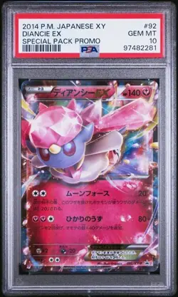 2014 POKEMON XY - Special Pack Promo DIANCIE EX #92 PSA 10 - Image 1