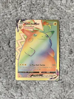 Pokemon Pikachu VMax HP310 G-Max Volt Tackle #188/185 Gold Foil Fan Art NM! - Image 1