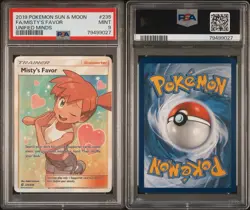 2019 POKEMON SUN & MOON UNIFIED MINDS #235 FULL ART/MISTY'S FAVOR PSA 9 - Image 3