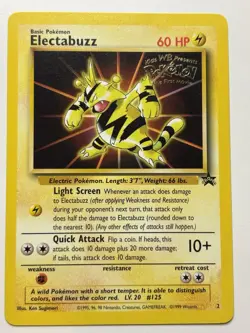 Pokemon Electabuzz Promo Card Kids WB Presents Pokemon The First Movie #2 LP - Image 1